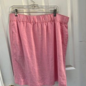 Bubble Gum Pink J Crew Linen Skirt